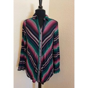 Intro Long Sleeve Button Up Multicolor Sz M